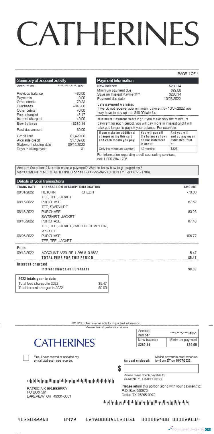 Download CATHERINES earnings statement template in Word and PDF formats.pdf, 1 Photoshop template